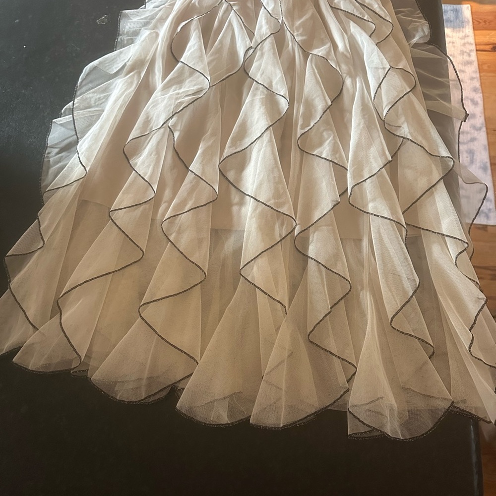 Elegant Cream Ruffled Dress